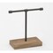 Tripar International 11.5" Black and Brown Industrial T-Bar Tabletop Small Jewelry Stand